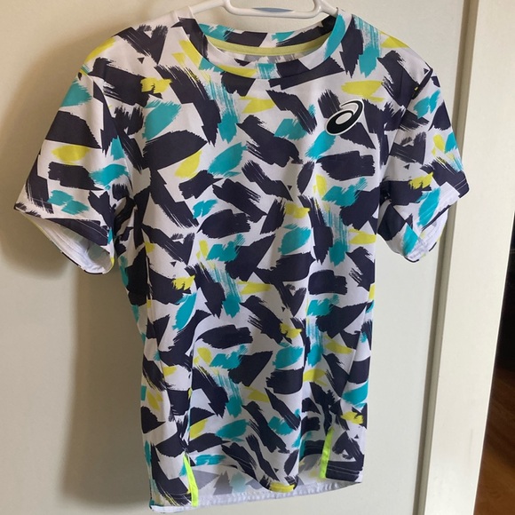 Asics Men's Match Graphic Short Sleeve - Multi/White - Picture 1 of 6